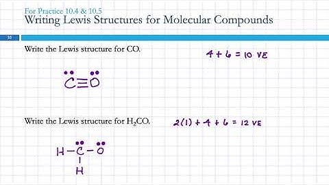 10.7 M Lewis Structures of Molecular Compounds & Polyatomic Ions