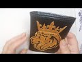 Мужское портмоне. Точечная роспись.  Лев. Зодиак.  Wallets. Spot painting. A lion. Zodiac.