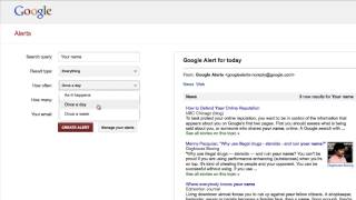 To set google alerts for your name, so you're notified anytime a
search result contains name go google.com/alerts don't forget check
out our site ...