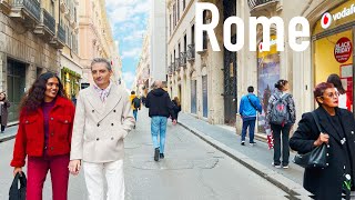 Rome Italy 🇮🇹 4K HDR Spanish Steps Walking Tour Roma Italia Via del Corso 2023