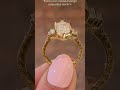 Half Bezel Hexagon Lab Grown Vintage Engagement Ring Art deco Gold Wedding Nature Inspired Rings