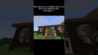 Your friend sets up a hidden trap in your base.. | Minecraft #shorts #minecraft