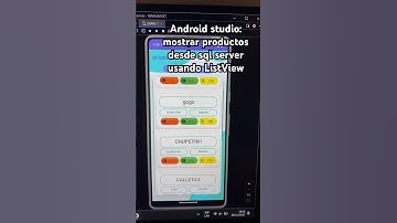 Android studio: Mostrar productos desde sql server usando ListView #androidappdevelopment #tutorial