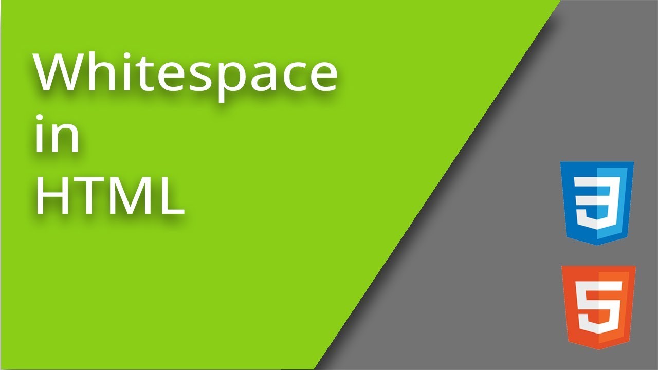 ช่องว่าง html  2022 Update  Whitespace in HTML