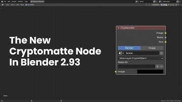 The New Cryptomatte Node In Blender 2.93