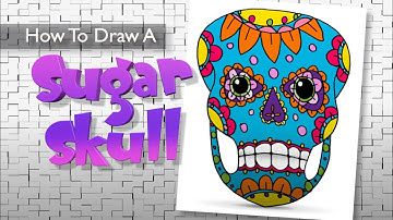 How to Draw a Sugar Skull 🎨 Step by Step 🎨 Frazier Tales 🎨