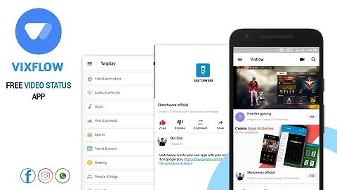 Vixflow video status app created with Sketchware. check it out 💟