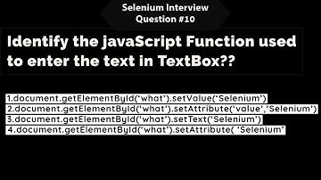 Selenium Interview Questions & Answers with Clear Explanation|Interview Tips | Question 10