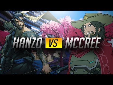 HANZO VS MCCREE - OVERWATCH PARODY + Mccreamy + Downblouse ?
