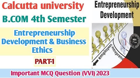 Entrepreneurship Development & Business Ethics | Key Point | 4th Semester | Calcutta University | ED