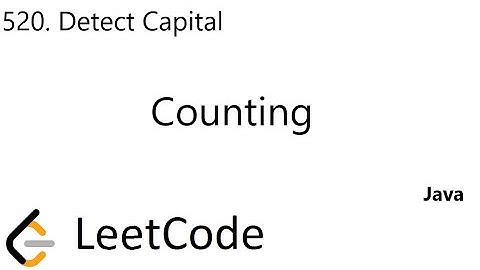 LeetCode 520 | Detect Capital | Counting | Java
