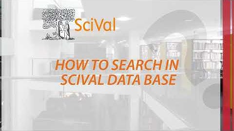 How to search in SciVal database?