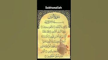 سورة التين بصوت مريح #اكسبلور #الله #duet #الرحمن