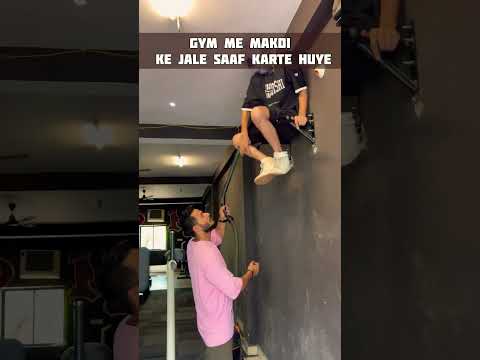 Desi spiderman in gym 😃