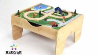 KidKraft 2 in 1 Activity Table with Board - LEGO Compatible Wooden Set