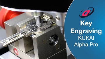KUKAI Alpha Pro 🔑 Key Engraving (Subtitles) // Graving machine