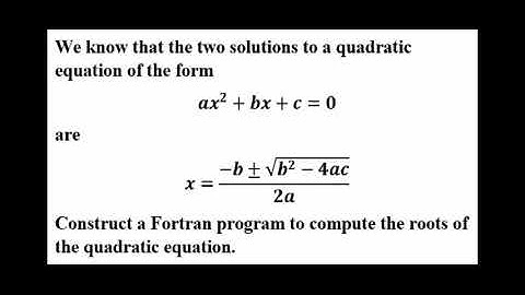 A Fortran Program to Find the Roots of the Quadratic Equation #1 The Simplest Way #Programming