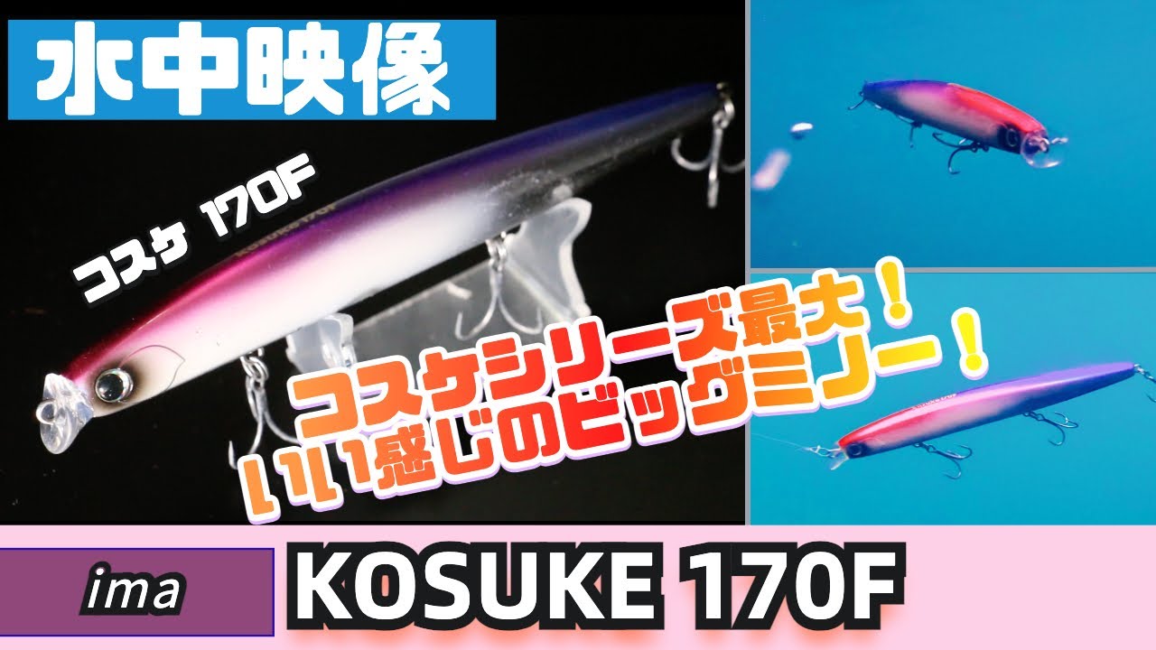 水中映像】コスケ170f！コスケシリーズ最大サイズ！大きいベイトを食べ