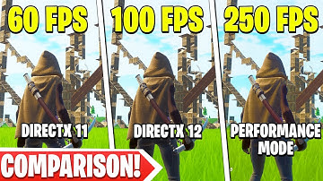 Fortnite Dx11 Vs Dx12 Vs Performance Mode (FPS Comparison) - Fortnite Chapter 2 Season 5