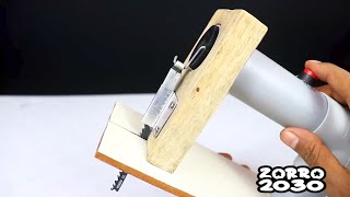 كيفية صنع منشار اركت خشب يدوي كهربائي بمحرك صغير - منشار الاركت اليدوي | zorro