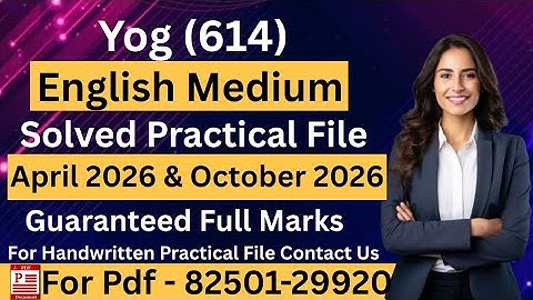 NIOS Class 10 Yog (614) Practical File 2026 | nios 10th practical file english medium #niospractical
