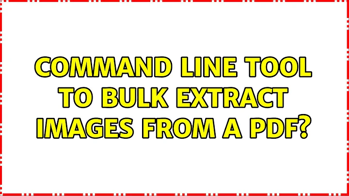 Ubuntu: command line tool to bulk extract images from a pdf?