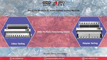 AMD® White/Light Blue PET Plastic Flakes Sorting Solution - Color/NIR Polymer Sorter/Sortex Machine
