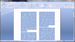 Word 2007 Tips - Add Columns to your Document