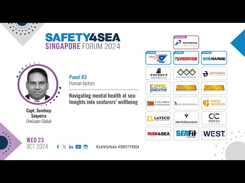 2024 SAFETY4SEA Singapore Forum, Capt. Sundeep Sequeira, Sales Manager, OneLearn, Mental health