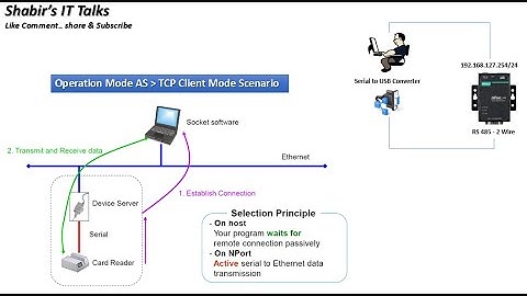 How to Configure Ethernet to Serial Converter  MOXA NPORT   Operation Mode as TCP Client