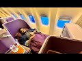Luxurious thai airways boeing 777 business class with 5 star dining 