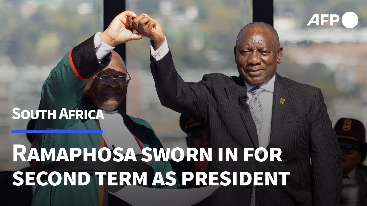 S.Africa's Ramaphosa sworn in for second full term as president | AFP
