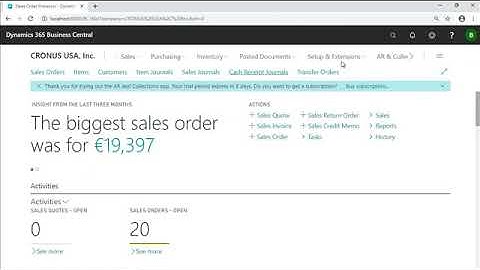 Generating Exception Lists - A/R & Collection for Microsoft Dynamics 365 Business Central - 4 of 8