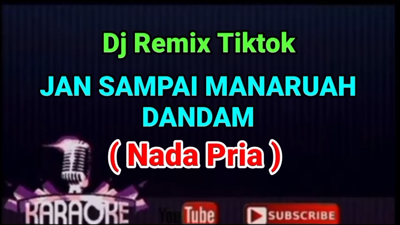 REMIX - JAN SAMPAI MANARUAH DANDAM // Silva Hayati // KARAOKE NADA  PRIA