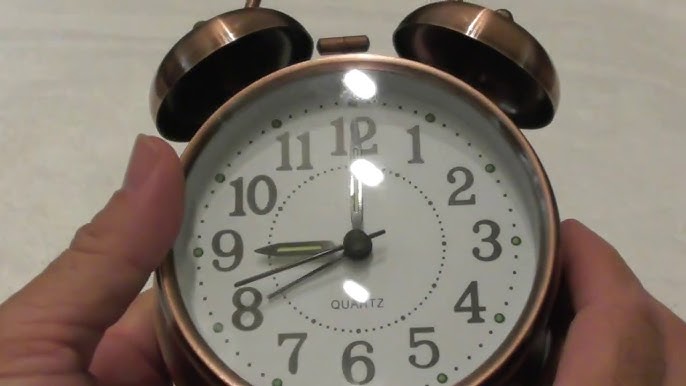 Classic Twin Bell Alarm Clock with LED Lights 