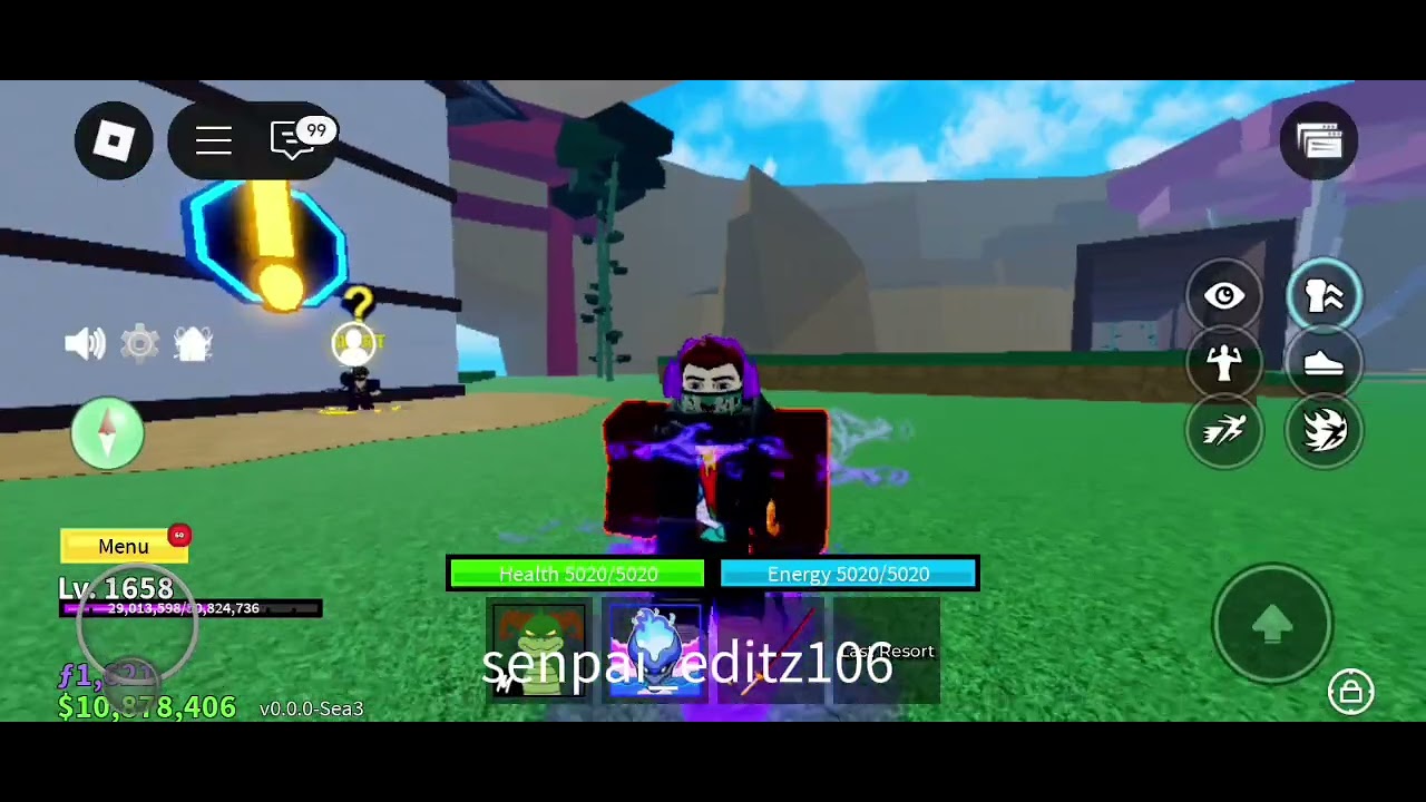 Killing hydra leader in blox fruit and grinding to 1638 to 1676