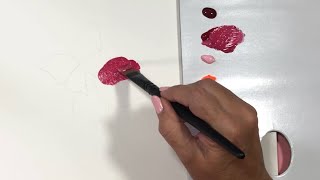 How to Paint a Rose/Technique with Acrylic Paint