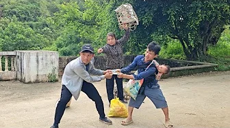 Thu tried to help the homeless father and son with some clothes from the charity closet.
