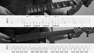 Meshuggah-Choirs of Devastation Guitar &amp; Bass Playthrough with On-Screen Tabs