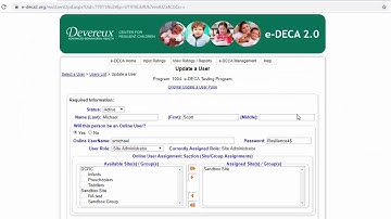 e-DECA: Unassign, Reassign Users or Raters