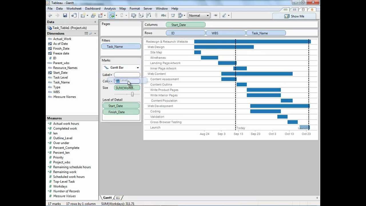 Tableau Gantt Chart