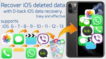 How to recover iOS deleted data with D-Back data recovery Software