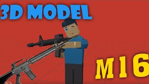 3D Model of M16|M16|PRISMA 3D.HOW TO MAKE M16 IN PRISMA 3D#m16 #weapon