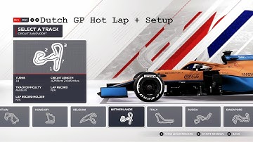 F1 2021 Dutch GP Hot Lap + Setup