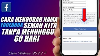 cara mengubah nama fb tanpa menunggu 60 hari - cara terbaru 2022