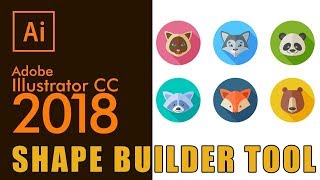 how to use shape builder tool in Adobe illustrator cc 2018 #GSFXMentor #gsfxmentor