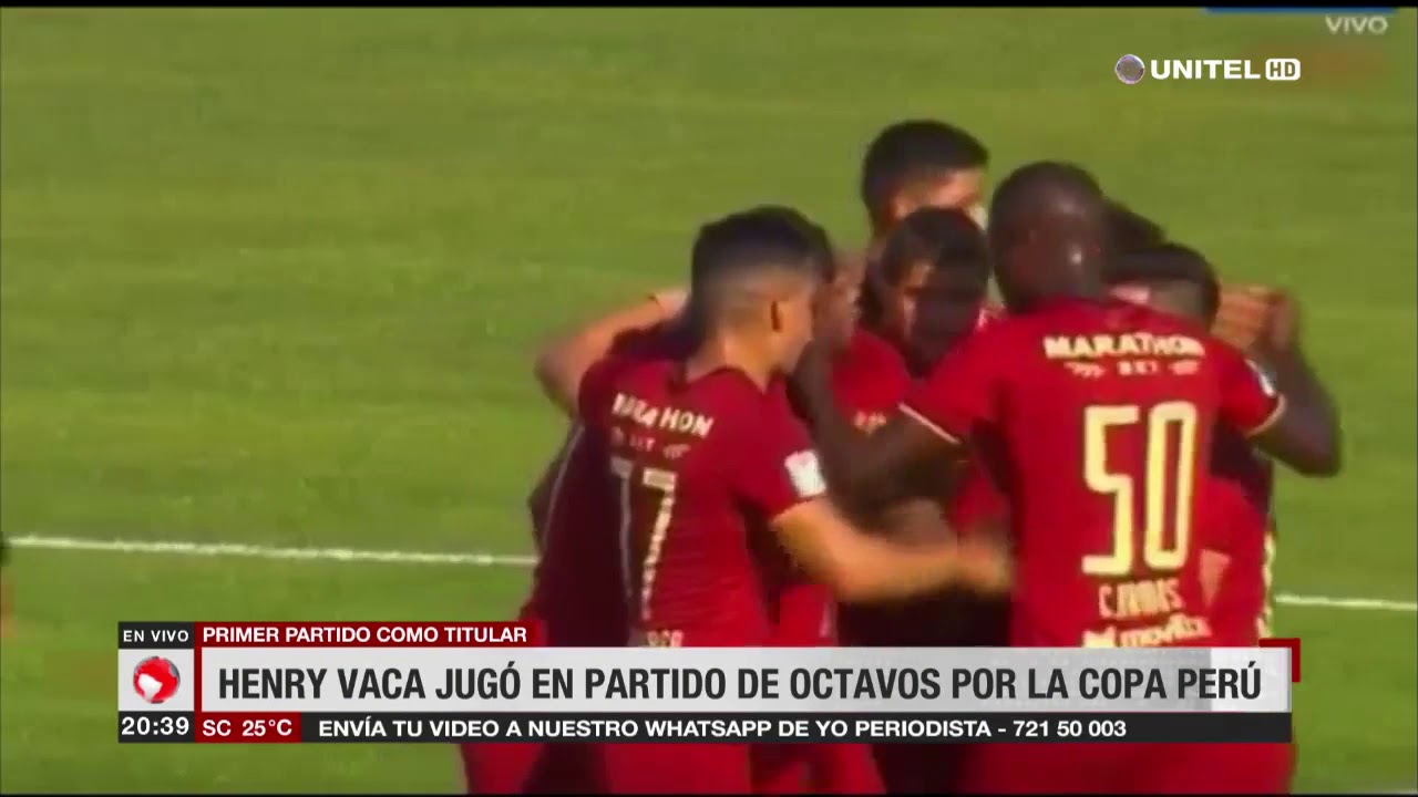 Henry Vaca jugó en partido de octavos por la Copa Perú