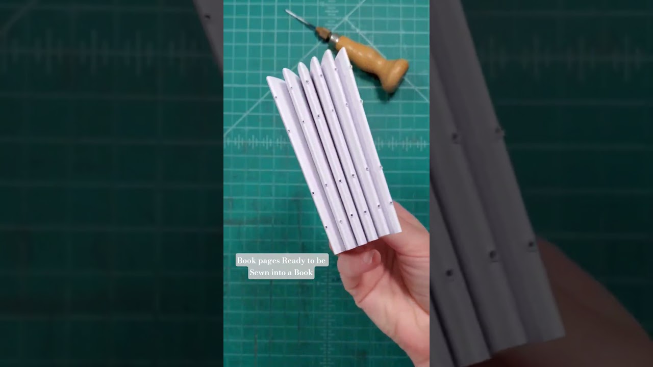 Book Pages Before they are Sewn into a Book 🪡✨️ // Prep work for making a handmade book 