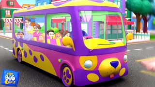 wheels on the bus go round and round and nursery rhyme for children