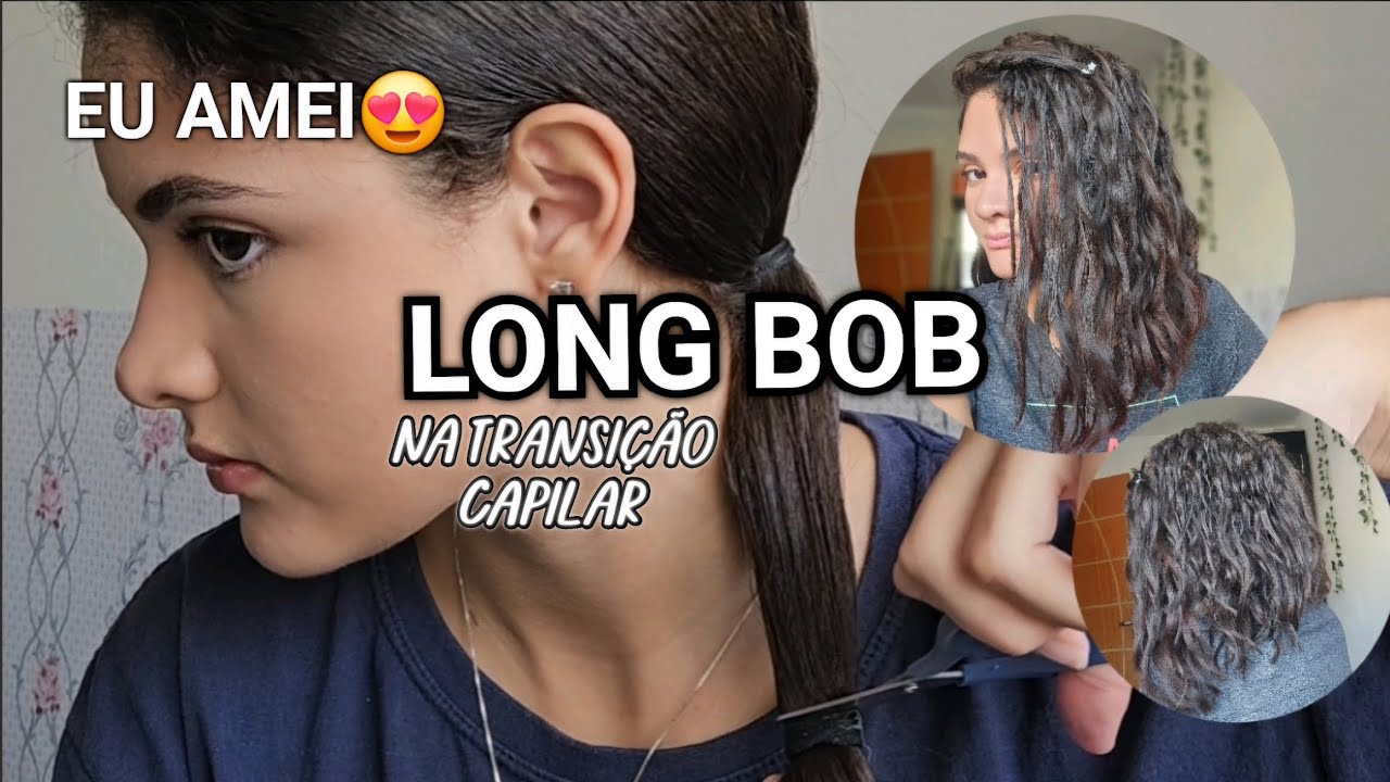 Primeiro corte na Transição Capilar | Long Bob | ~Cortei sozinha ~ 😍🫰🏻7 meses de T.c